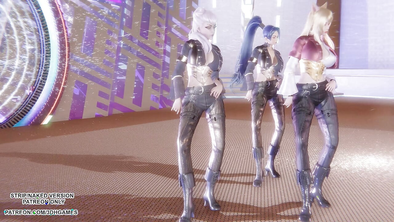 MMD - KARD - ירייה - אהרי, קייסה ואוולין ריקודי Kpop סקסיים ליגת האגדות הנטאי לא מצונזר 4K 60FPS