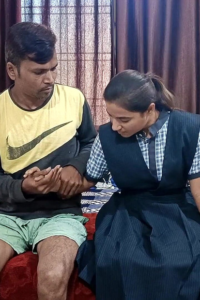 Beautiful 18 Year Old Indian Girl in College Outfits Seducing Her Teacher Sucking Him off