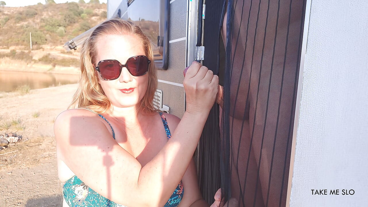 Outdoor and Public: Vacation Handjob with Ana Slo - TAKE ME SLO