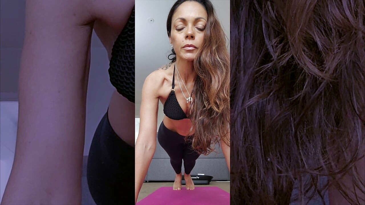 Getting interrupted by a man with a hard dick while I do my yoga