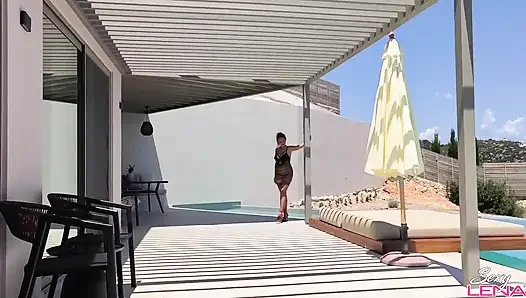 Poolside Nylon Footjob