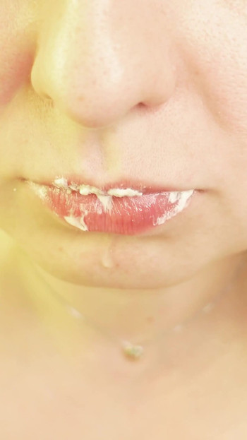 Epic moment from "eating in braces - vore and food fetish - close up video"