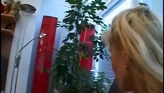 Blonde MILF gives boobjob and gets twat plowed
