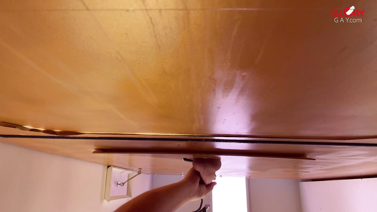 Gorgeous Young Cock at the Gloryhole - We Both Cum on the Cookie and I Eat It Creamy