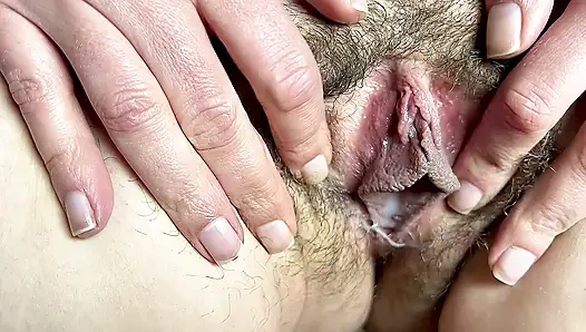 My baby is leaking, she is full of sperm, wipe and lie her out!!!