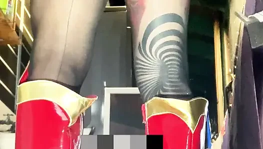 Cute Femboy Stretches Ass to Take Huge Dildo!