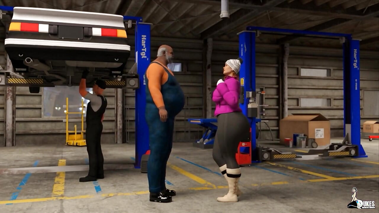 Soția cu forme își petrece întreaga zi înainte de Crăciun luând o pulă neagră