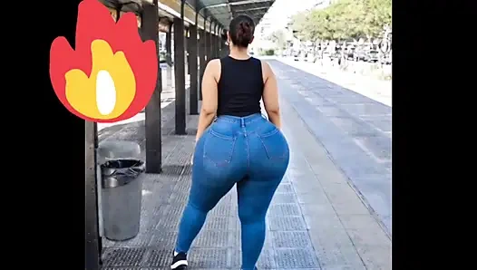 Big ass waiting for the bus