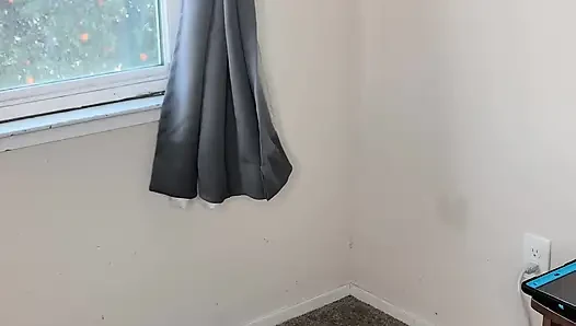 Sissy Maid Playing with Herself with Bondage, Huge Dildos, and Chastity