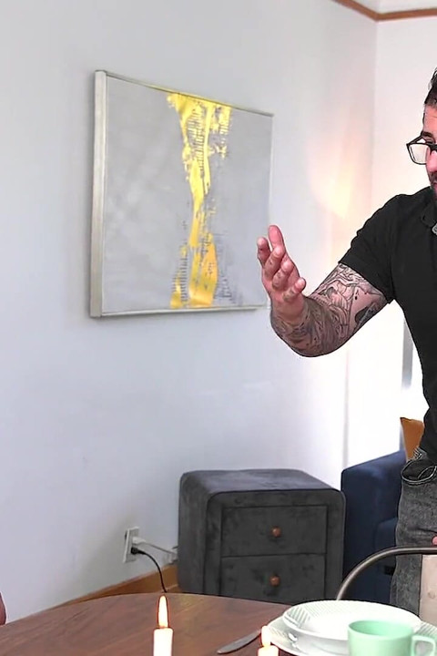 Busty Tattooed MILF Gets Warm Cum on Her Fat Ass