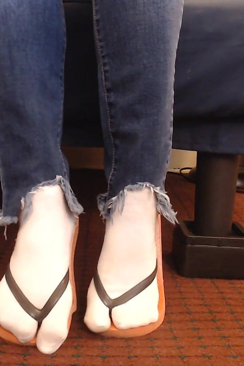 Watermelon Flip Flops White Ankle Socks