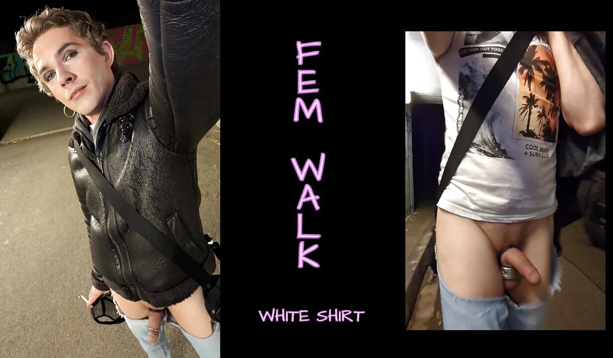 Bitchy FemBoy Walk in public