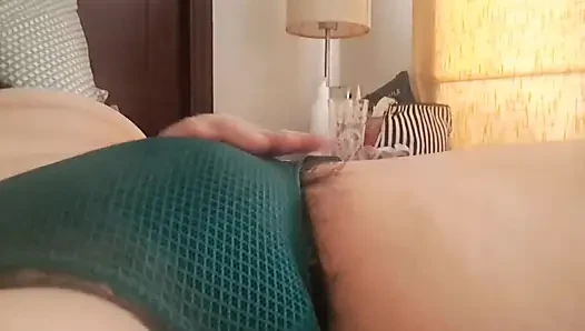 MILF in Panties Putting Her Fingers in Her Dirty Pussy