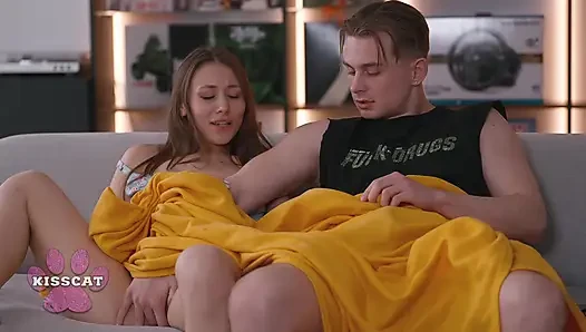 Step-siblings started masturbating in front of their stepmother