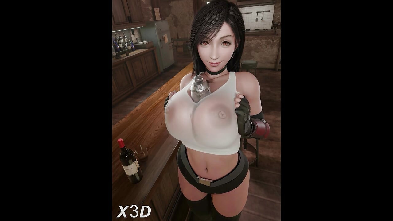 3D 헨타이 무수정 컬렉션 티파 록하트 옷 화이트
