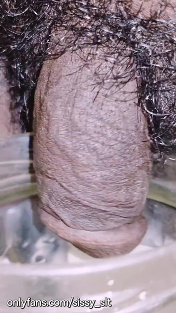Must-see moment from "Limp little penis crossdresser pissing outdoor"