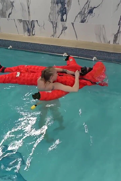 Naked and Horny on My Inflatable Submarine Girl