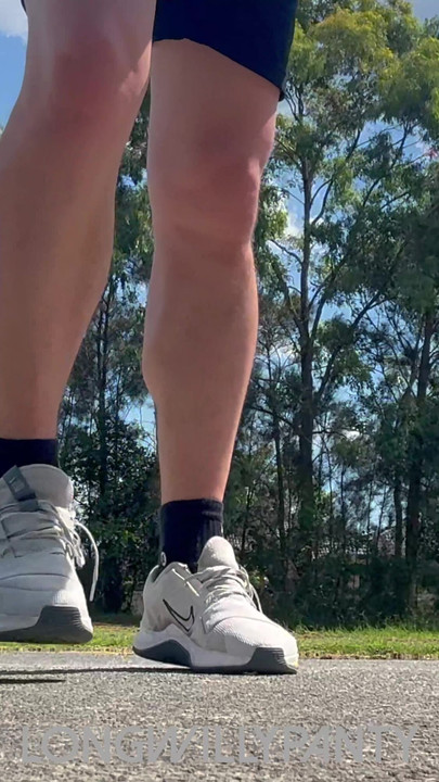 Straight guy playing outdoor basketball dick out in public