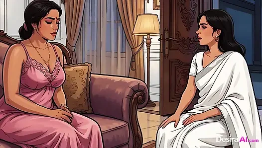 Jaya Melts in His Arms, Taking Him Deep in Every Slow Thrust - AI Generated