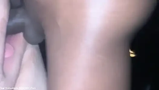 British BBW Deep anal pounding screaming orgasms creampie back of my car