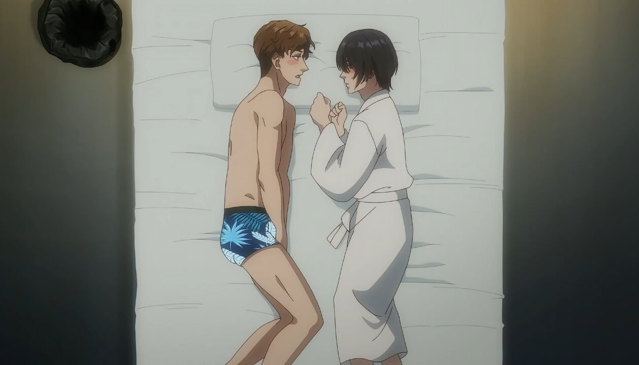 Nerdy gay pinned rough in hotel bed with hardcore anal finish - Hentai Porn