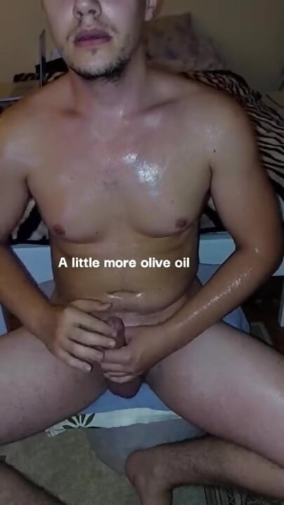 Cum collecting challenge Pt 1: Oiled thick boi cums 4 times in a cup
