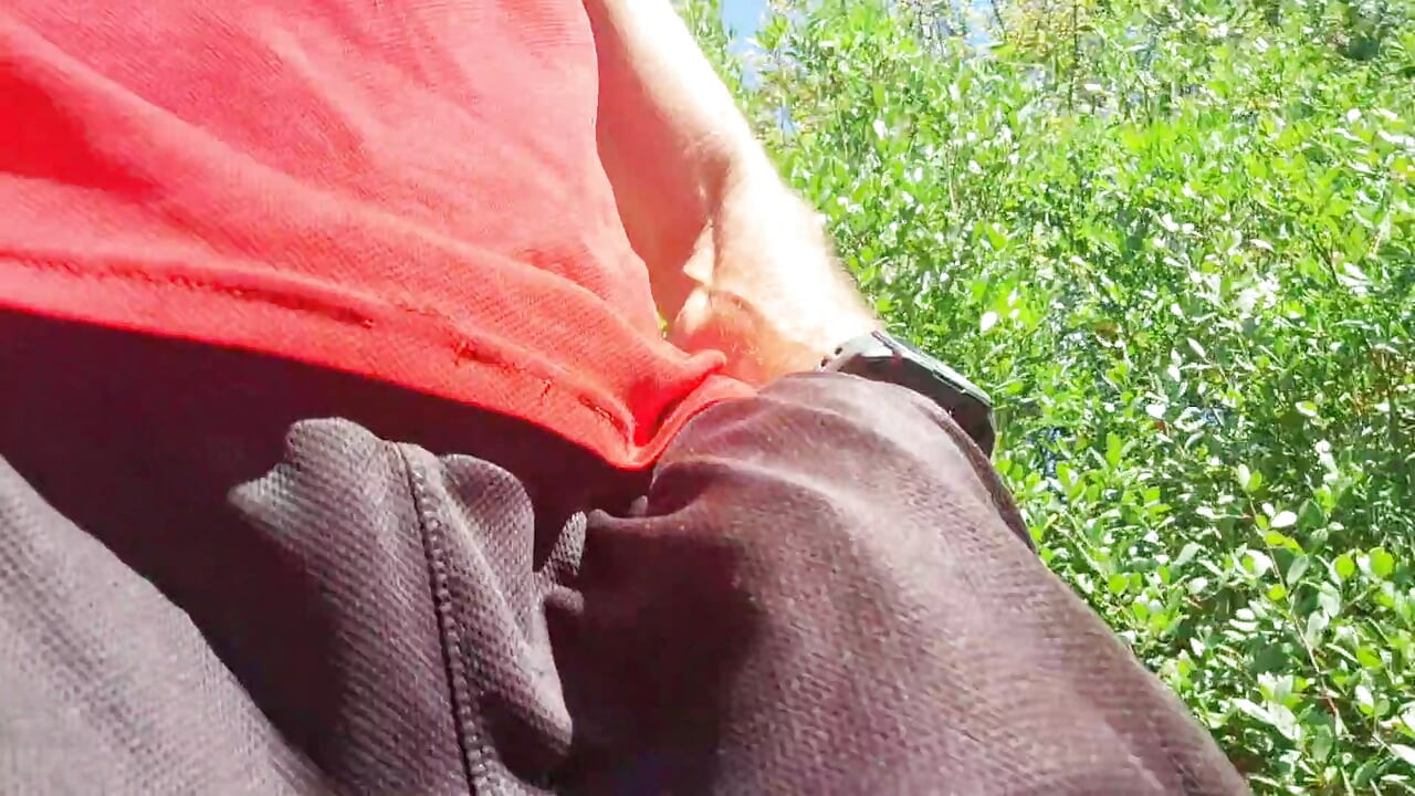 Risky Nature Walk Jerk Off - Got Super Horny and Stroked My Cock Outside