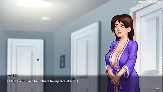 Stiefmutter wird von seinem massiven schwanz in der dusche überrascht - Summertime saga 37 von dark Nnerin - Hentai porno-spiel 3D