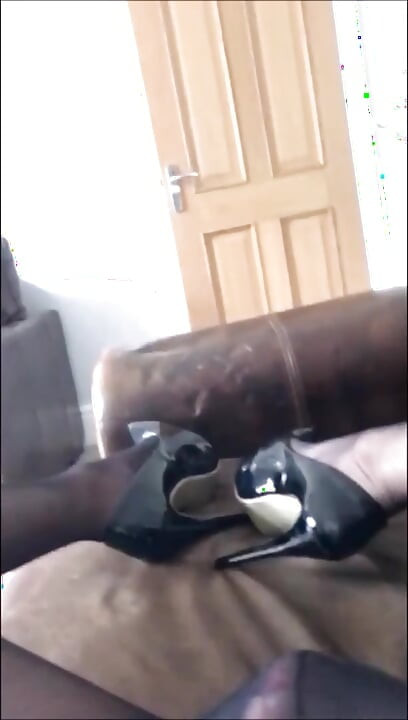 wanking in wife's tights