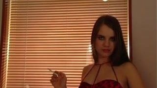 My girlfirend Masha little smoking strip movie