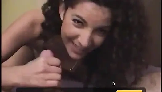 Wajah randy cher dicrot sperma setelah nyepong kontol & Menggosok memeknya yang basah