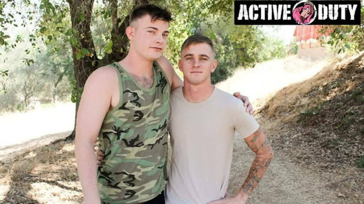 ActiveDuty - Newbie Soldier Drills Tattooed Hunk