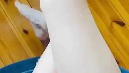 Shaved smooth legs