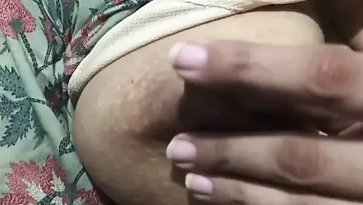 Beautiful hijabi girl showing hot big boobs