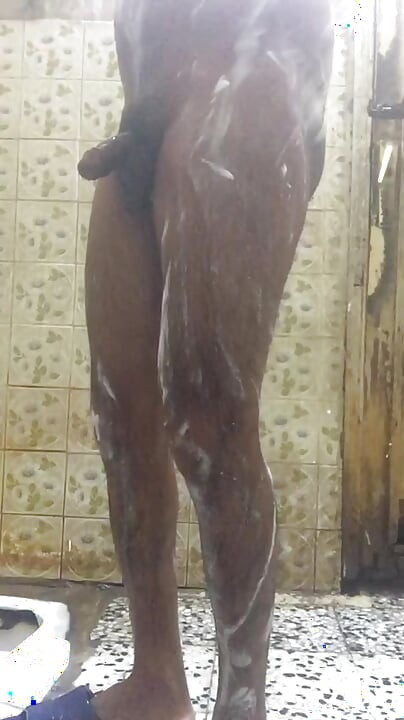 Masturbation at bathroom and enjoying handjob