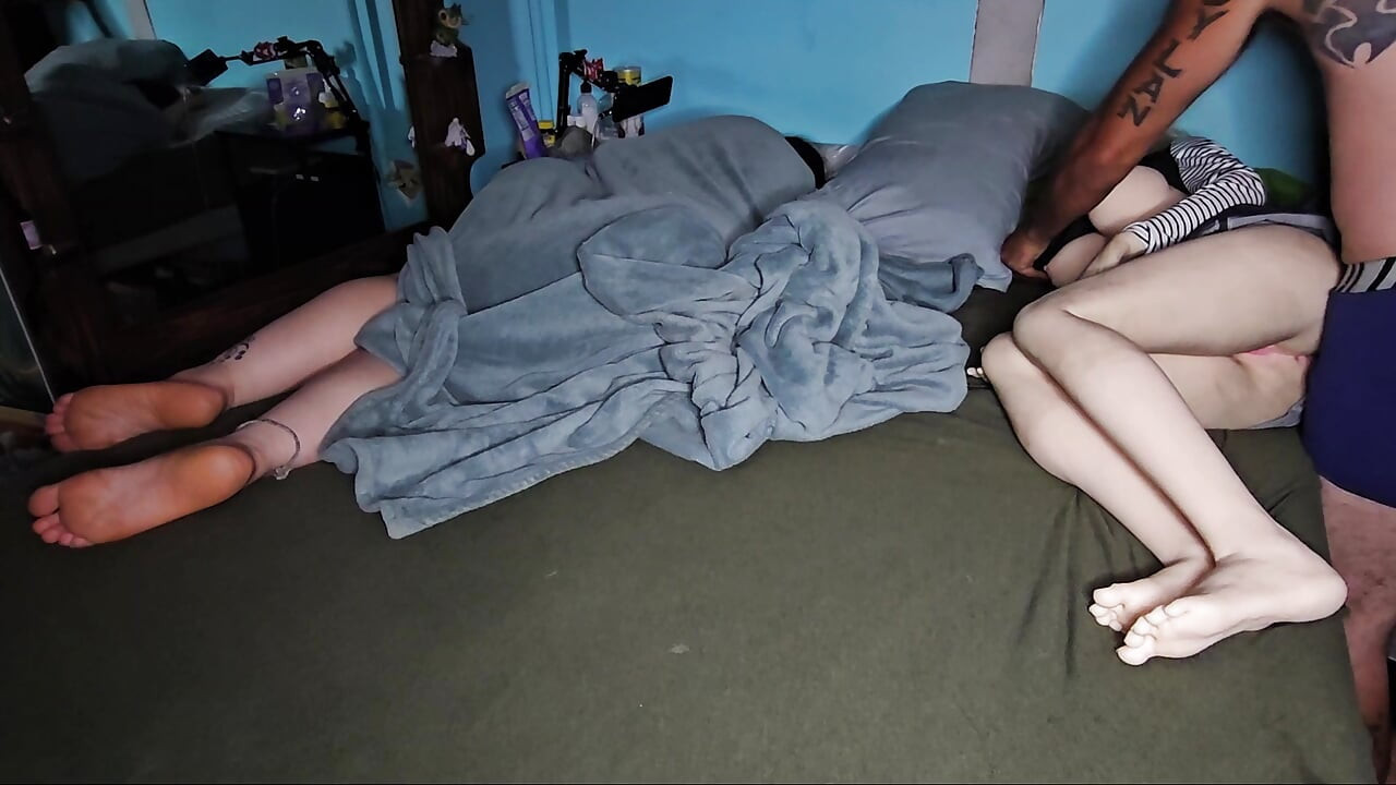stepbrother fucked my friend next to me in bed