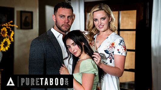 PURE TABOO - milf Charlie Forde realiza fantasia de padrasto e enteado do marido com Jane Wilde