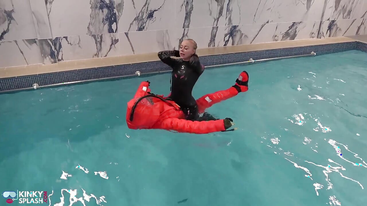 Human Life Raft - Inflated Suit Slave Pool Domination