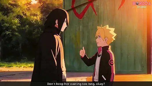 Naruto: Boruto grup seks ve dölleme sarada - yanlış gitti (sansürsüz hentai)