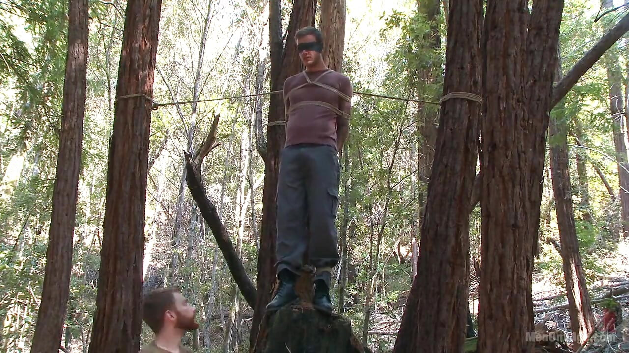 Bound Christian Wilde Begs to Cum in the Woods