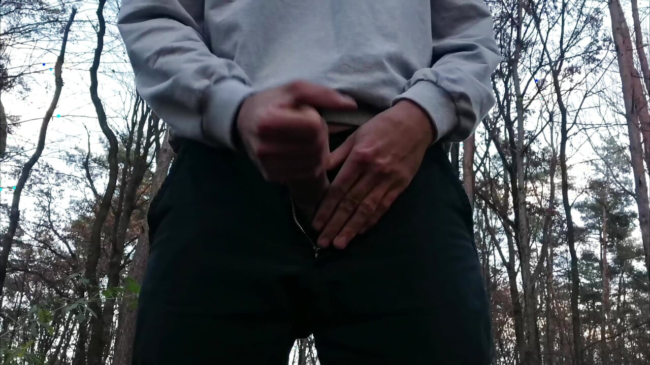 Jerking off in the forest Ukraine