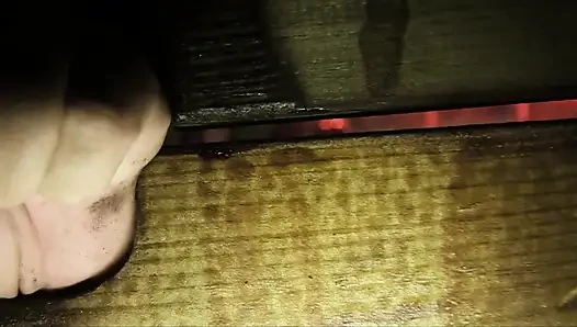 Zwei blonde küken geschraubt und mit ladung gespritzt