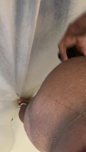 Up Close Bubble Booty Shower Dildo Play