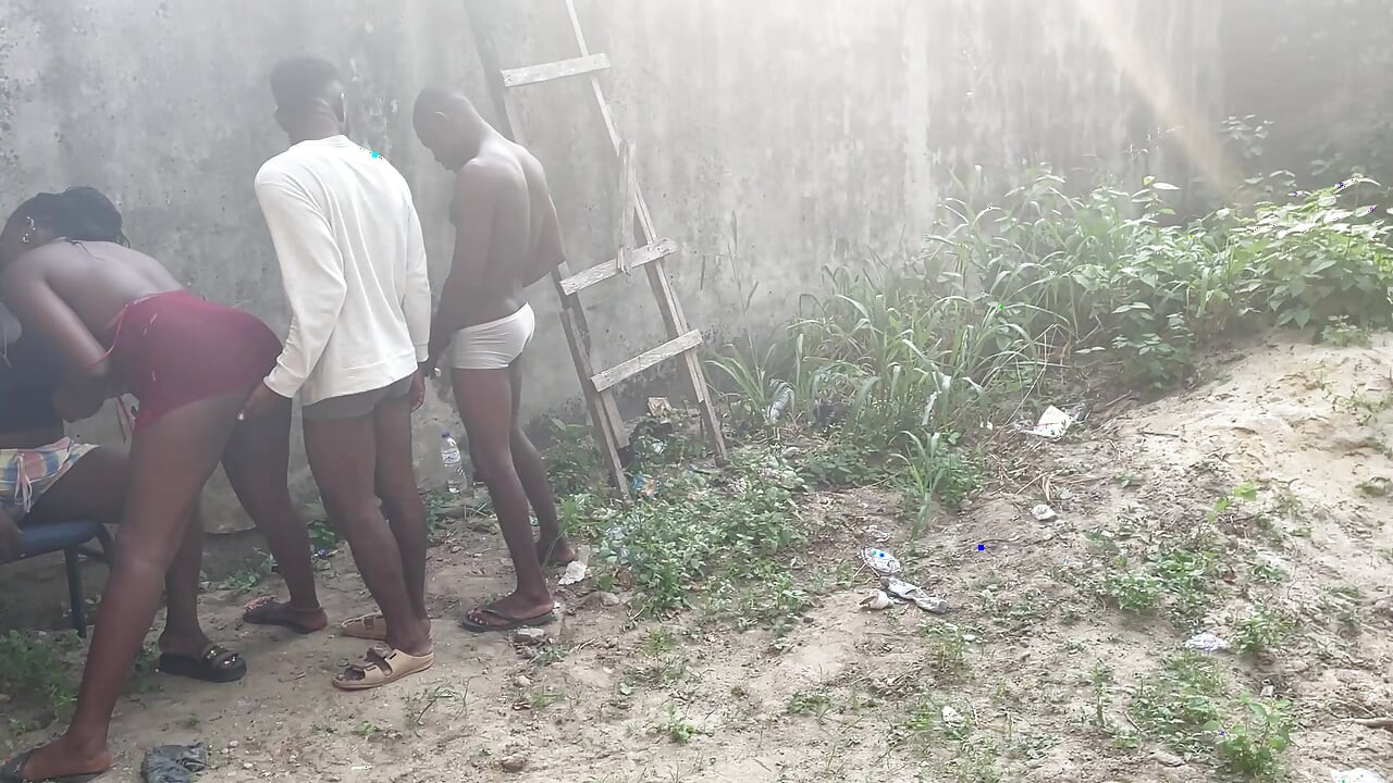 Foursome Outside Uncompleted Building