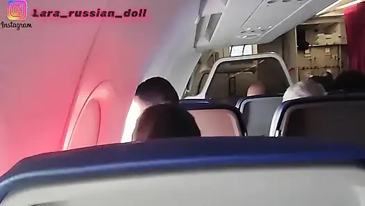 Flight on a Plane Quick Orgasm in the Plane Bathroom.the Stewardess Almo...