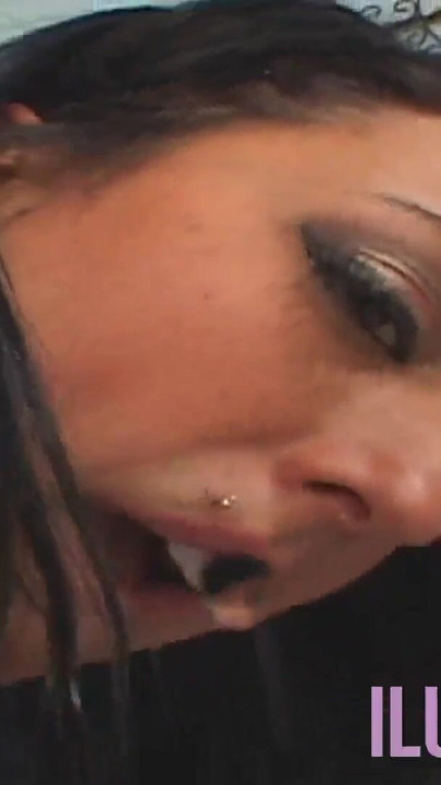Emotional moment from "Brunette moans as she takes a big cock missionary style hard"