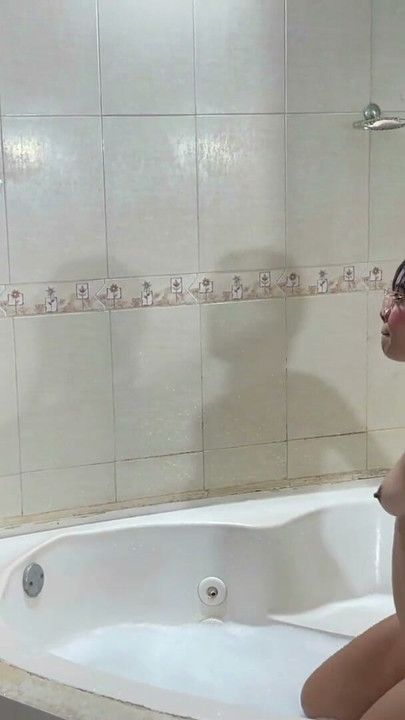 I share a bathroom with my little stepsister and I end up fucking her hard and cumming in her ass | Clip 1