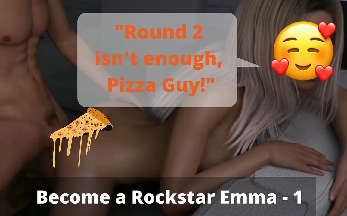 "El tipo de pizza me ha pillado desnudo y está dispuesto a follar conmigo  [Conviértete en una estrella de rock - Emma - parte 1]"