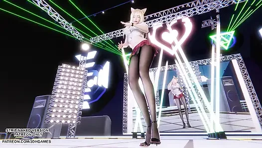 MMD I Ren - - сексуальная Ахри, танец, лига легенд, хентай без цензуры 4K, 60FPS