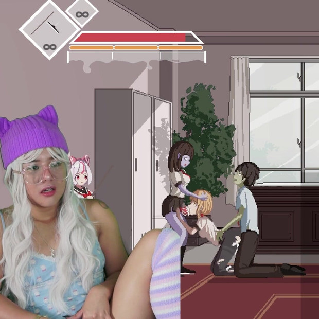 Qualcuno mi mangia la figa mentre io sto giocando a questo gioco!